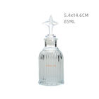 Airtight Small Glass Diffuser Bottles 85ML With Fancy Cap LFGB