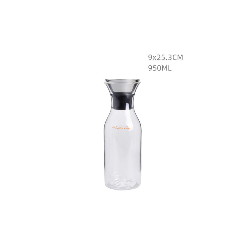 Household Iced / Hot Tea Glass Pitcher 950ML Dishwasher Safe