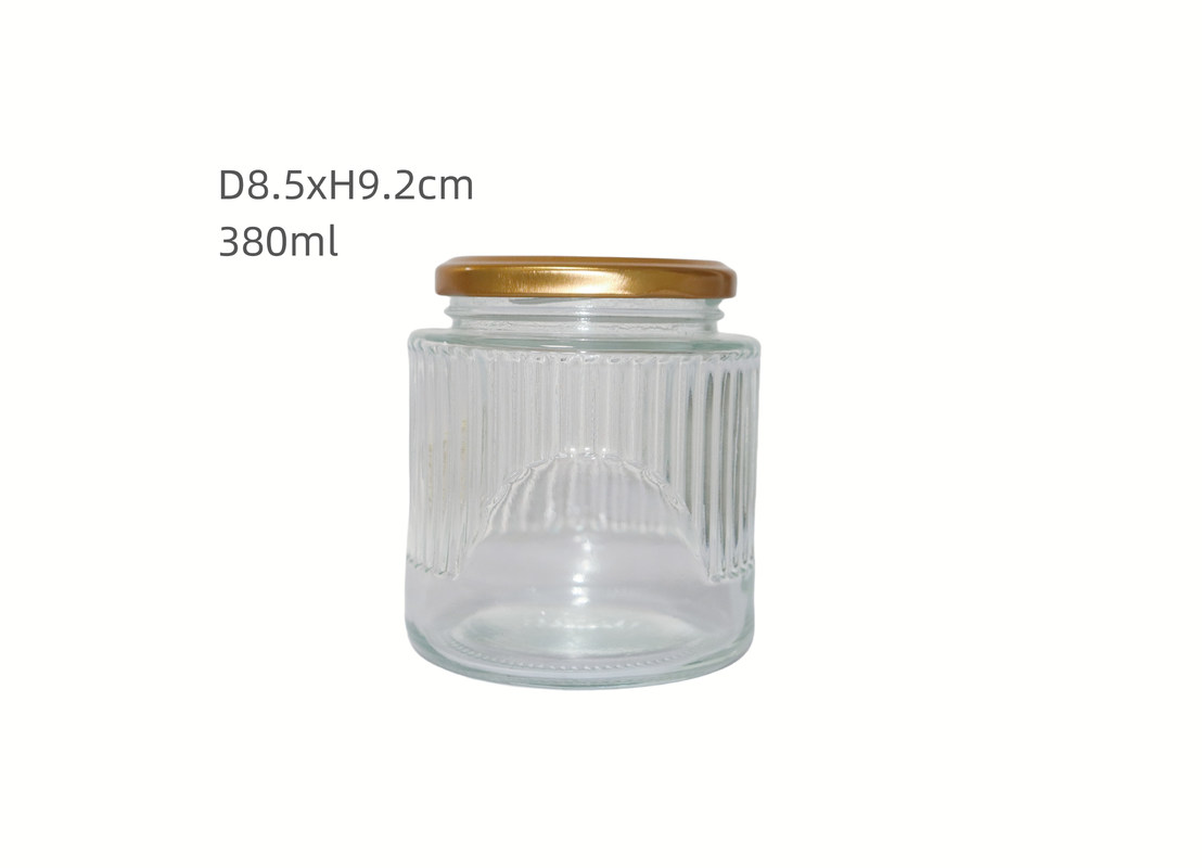 380ml Customized Decal Logo Empty Seal Jars for Transparent Packaging