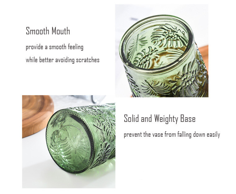 H20cm Elegant Pink Glass Vase Centerpiece Contemporary Home Decor for Flower Arrangements