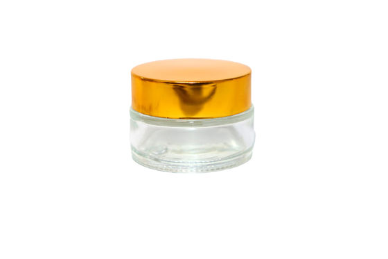 15 ml di barattoli cosmetici in vetro trasparente con tappi a vite per imballaggi cosmetici