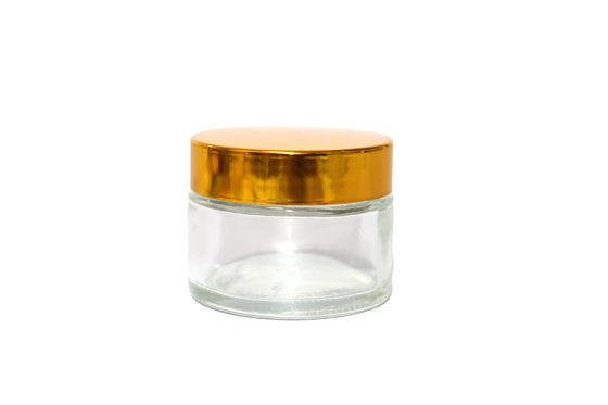 30 ml Bottoni in vetro trasparente di crema con tappi a vite Contenitori per il trucco