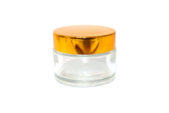 Contenitori cosmetici in vetro trasparente da 50 ml con tappo a vite